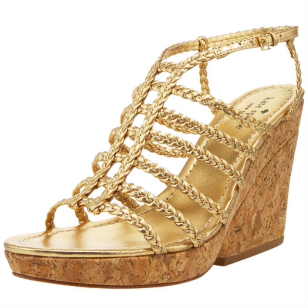 Kate Spade NY Gold Metallic Wedge